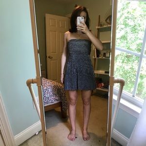 Silver Strapless Dress